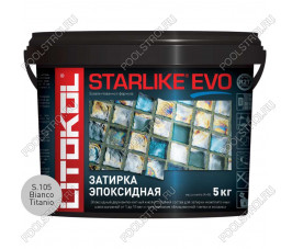 Затирочная смесь Litokol STARLIKE EVO Bianco Titanio S.105, 5 кг