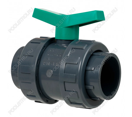 Кран ПВХ шаровый D63 Acon